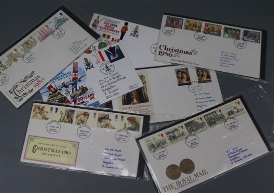 An album of World stamps, Victoria to Elizabeth II, a later album and a quantity of First Day covers